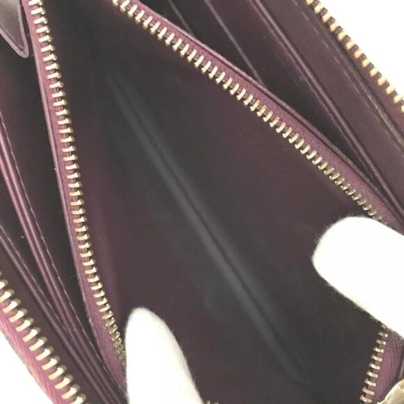 394152AD Louis Vuitton Wallet Long Patent Zippy Violette Monogram Vernis - Picture 7 of 9